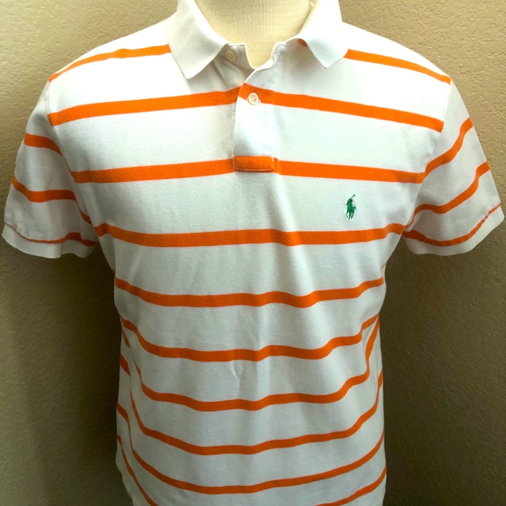Ralph Lauren Polo Orange White Striped Men’s XL